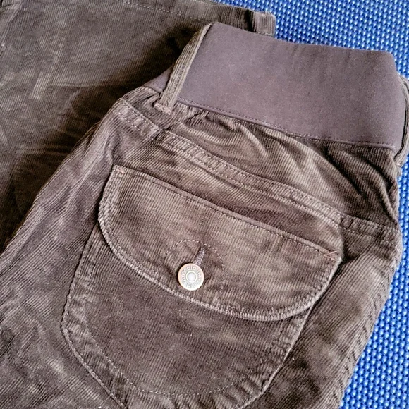 Old Navy Maternity Brown Corduroy Pants - Size Small - Picture 2 of 6